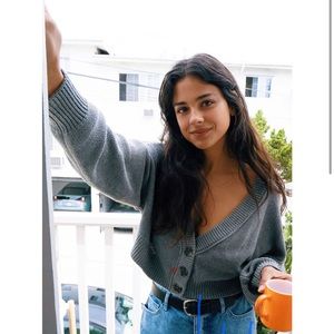 BDG Urban Outfitters grey crop sweater